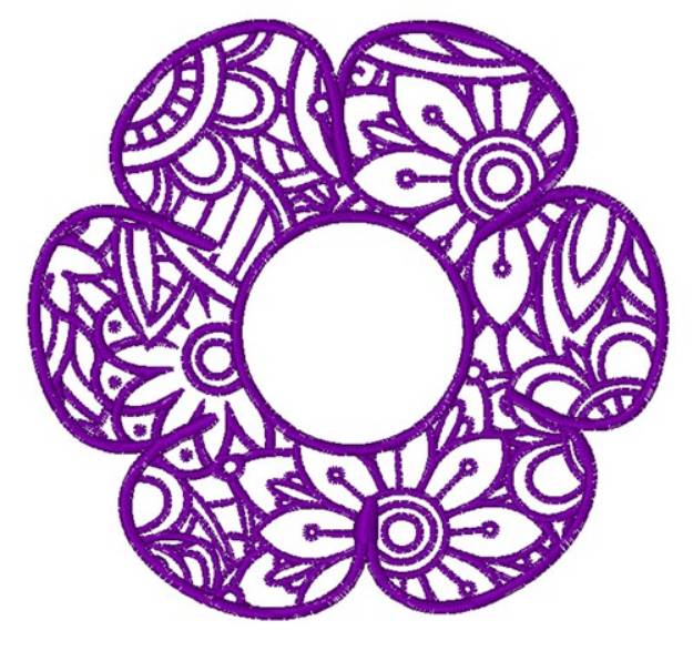 Picture of Outline Flower Machine Embroidery Design