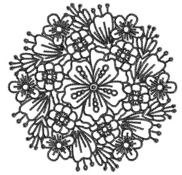 Picture of Floral Mandala Machine Embroidery Design