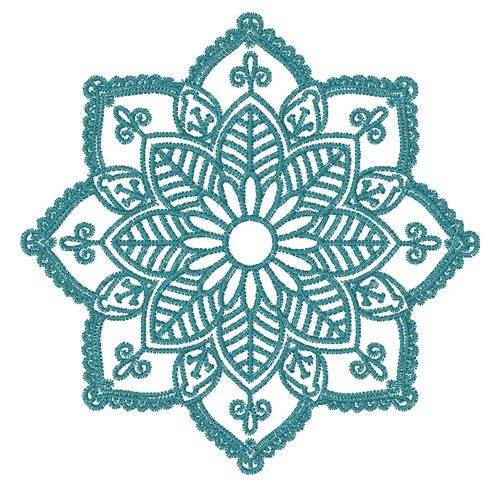 Outline Bloom Machine Embroidery Design