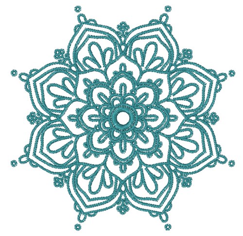 Mandala Flower Machine Embroidery Design