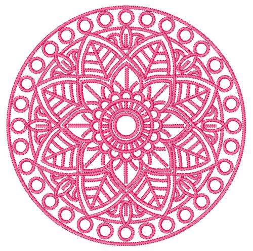 Outline Mandala Machine Embroidery Design