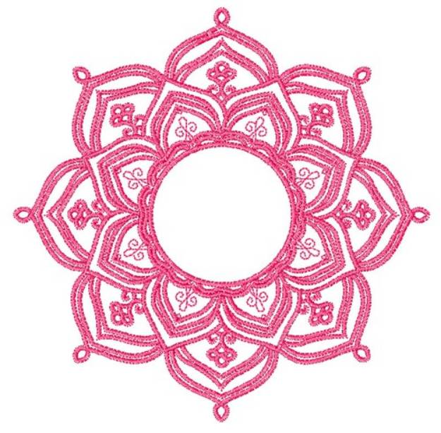Picture of Monogram Mandala Machine Embroidery Design