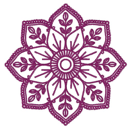 Mandala Flower Machine Embroidery Design