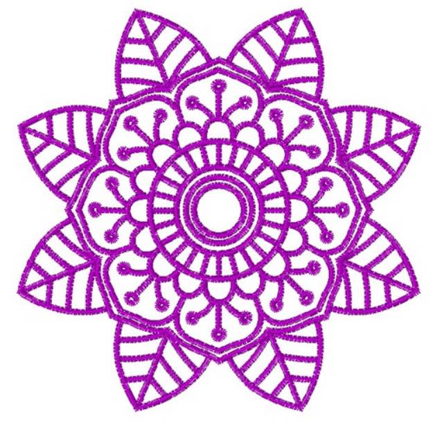 Picture of Mandala Flower Machine Embroidery Design