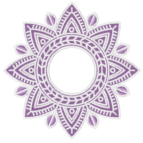 Mandala Monogram Machine Embroidery Design