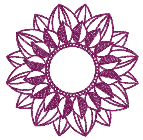 Monogram Mandala Machine Embroidery Design