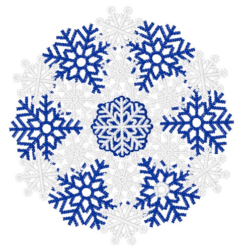 Snowflake Mandala Machine Embroidery Design