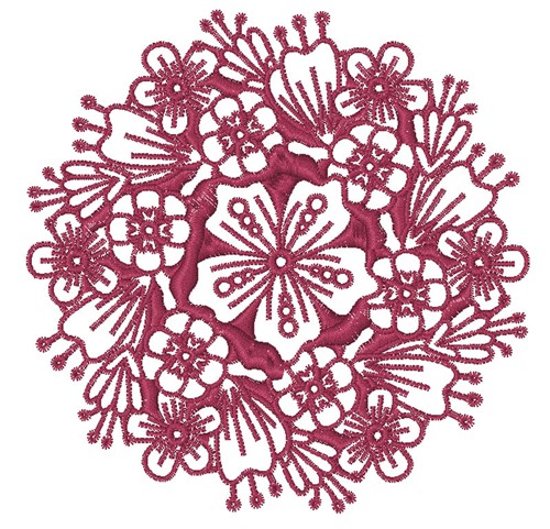 Spring Mandala Machine Embroidery Design