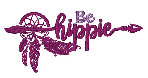 Be Hippy Machine Embroidery Design