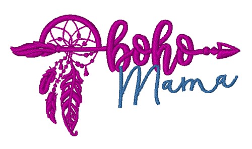 Boho Mama Machine Embroidery Design