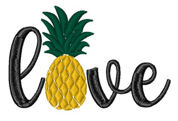 Picture of Love Pineapple Machine Embroidery Design