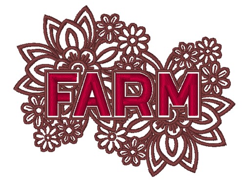 Farm Flowers Machine Embroidery Design