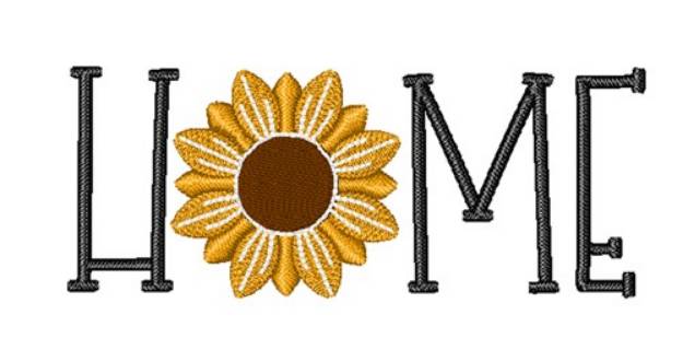 Picture of Home Sunflower Machine Embroidery Design