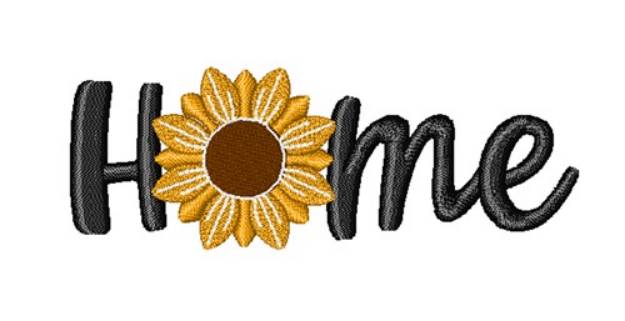 Picture of Home Sunflower Machine Embroidery Design