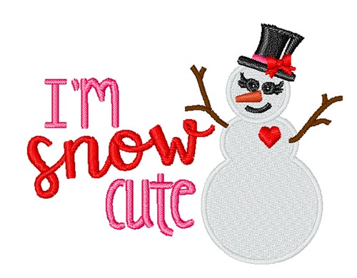 Im Snow Cute Machine Embroidery Design