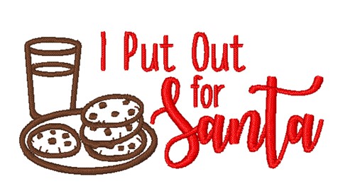 Put Out For Santa Machine Embroidery Design