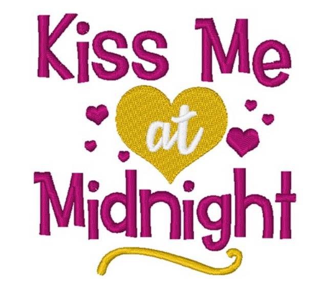 Picture of Kiss Me At Midnight Machine Embroidery Design
