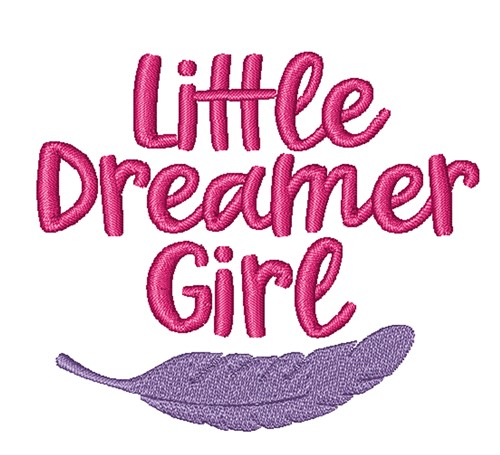 Little Dreamer Girl Machine Embroidery Design