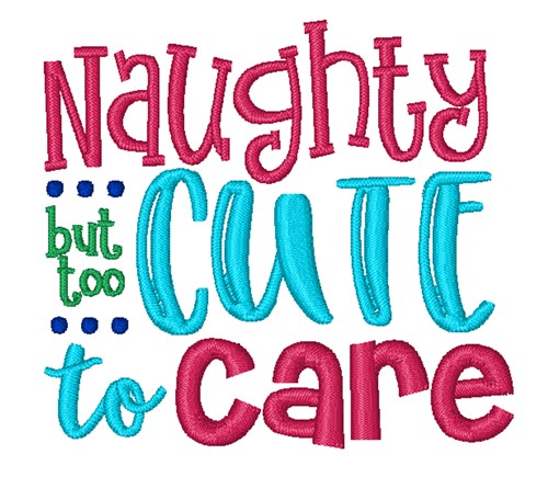 Naughty But Cute Machine Embroidery Design