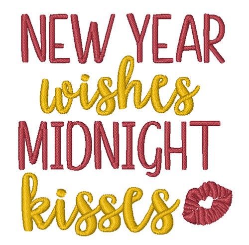 New Year Wishes Machine Embroidery Design
