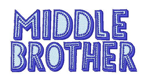 Middle Brother Machine Embroidery Design