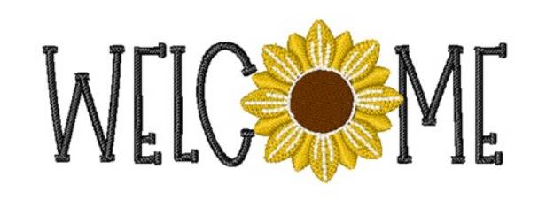 Picture of Welcome Sunflower Machine Embroidery Design