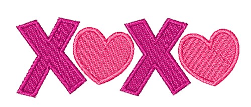 XOXO Machine Embroidery Design