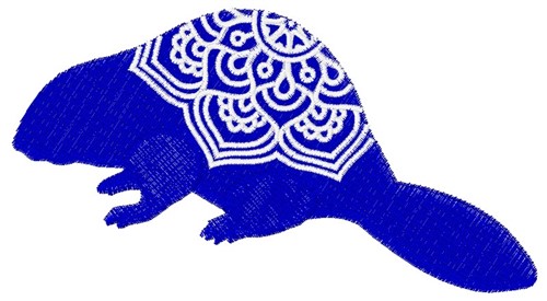 Beaver Mandala Machine Embroidery Design