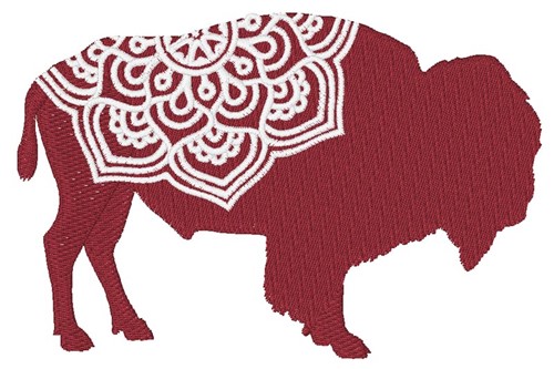 Bison Mandala Machine Embroidery Design