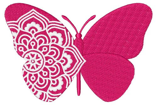 Butterfly Mandala Machine Embroidery Design