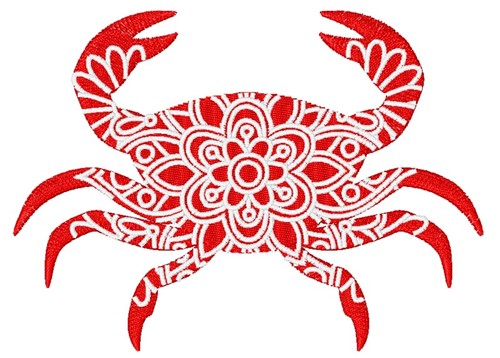 Crab Mandala Machine Embroidery Design