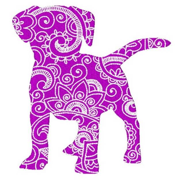 Picture of Dog Mandala Machine Embroidery Design