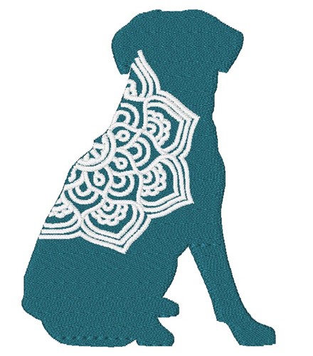 Dog Mandala Machine Embroidery Design