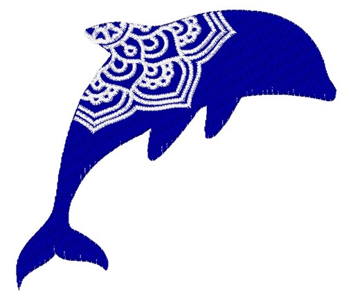 Dolphin Mandala Machine Embroidery Design