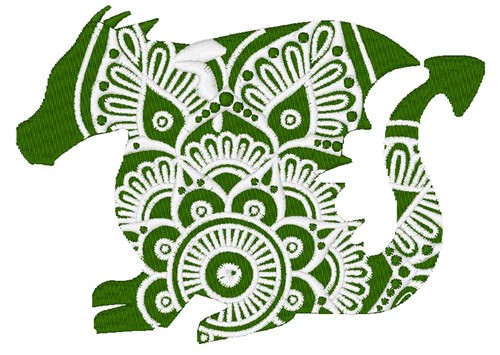 Dragon Mandala Machine Embroidery Design