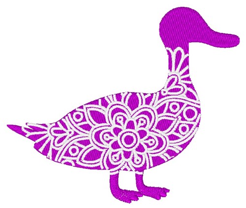 Duck Mandala Machine Embroidery Design