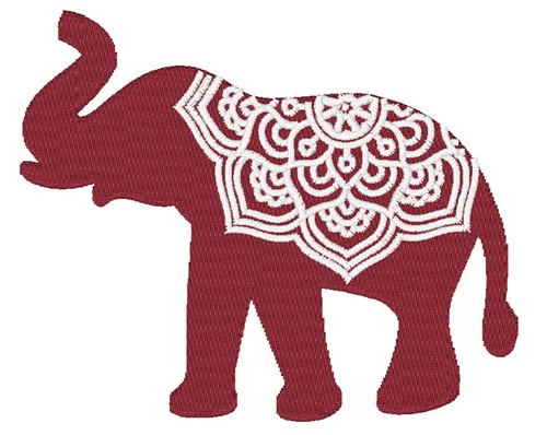 Elephant Mandala Machine Embroidery Design
