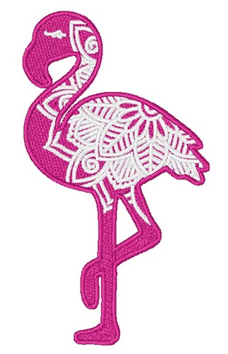 Flamingo Mandala Machine Embroidery Design