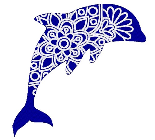 Mandala Dolphin Machine Embroidery Design