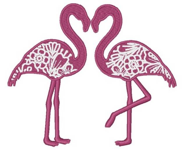 Picture of Floral Flamingos