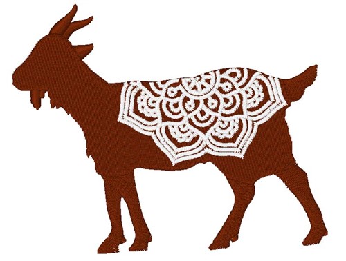 Goat Mandala Machine Embroidery Design