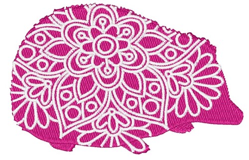 Hedgehog Mandala Machine Embroidery Design