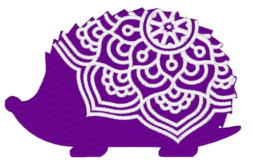 Mandala Hedgehog Machine Embroidery Design