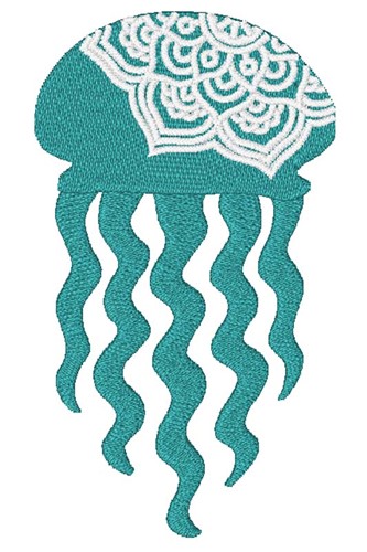 Jellyfish Mandala Machine Embroidery Design