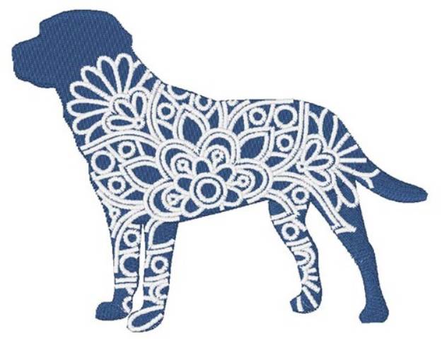 Picture of Labrador Mandala Machine Embroidery Design