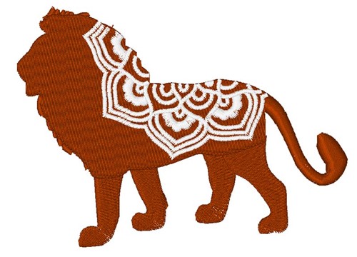 Lion Mandala Machine Embroidery Design