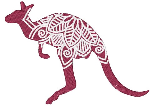 Mandala Kangaroo Machine Embroidery Design