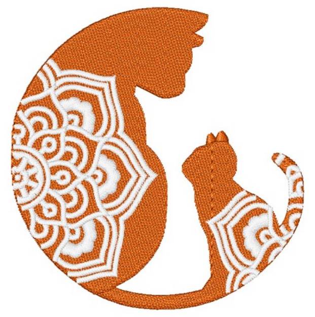 Picture of Mother Cat Machine Embroidery Design