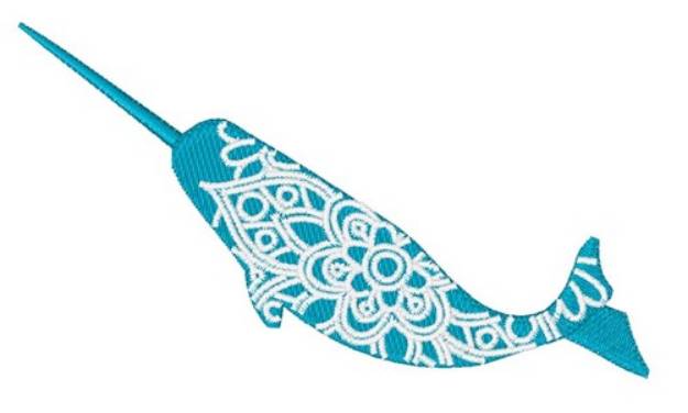 Picture of Narwhal Mandala Machine Embroidery Design