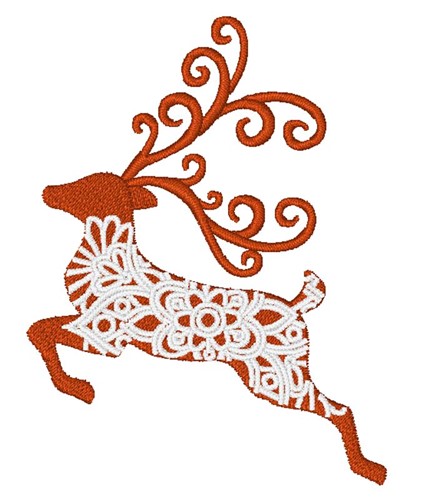 Reindeer Mandala Machine Embroidery Design